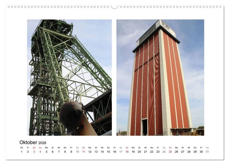 Produktbild: Bergwerk West Kamp-Lintfort (hochwertiger Premium Wandkalender 2026 DIN A2 quer), Kunstdruck in Hochglanz