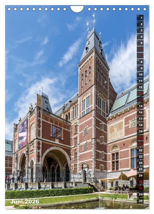 Produktbild: AMSTERDAM Charmantes Stadtherz (Wandkalender 2026 DIN A4 hoch), CALVENDO Monatskalender