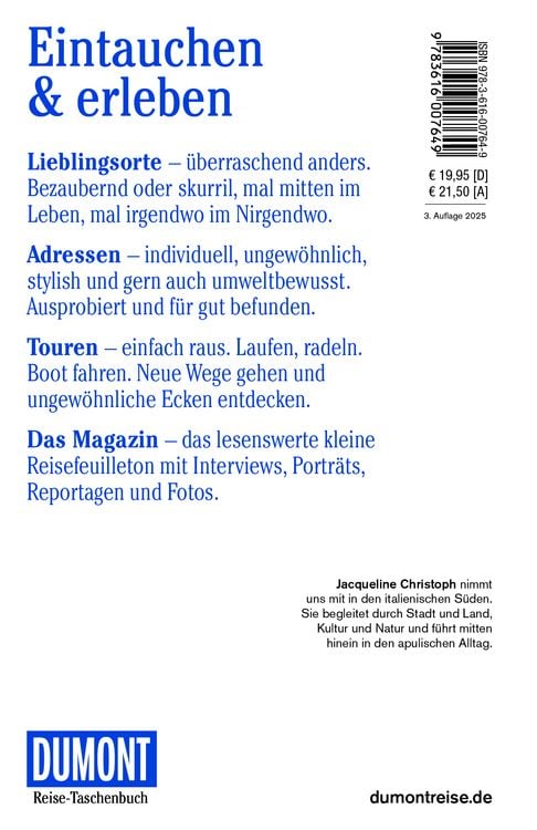 Produktbild: DUMONT Reise-Taschenbuch Reisef&uuml;hrer Apulien