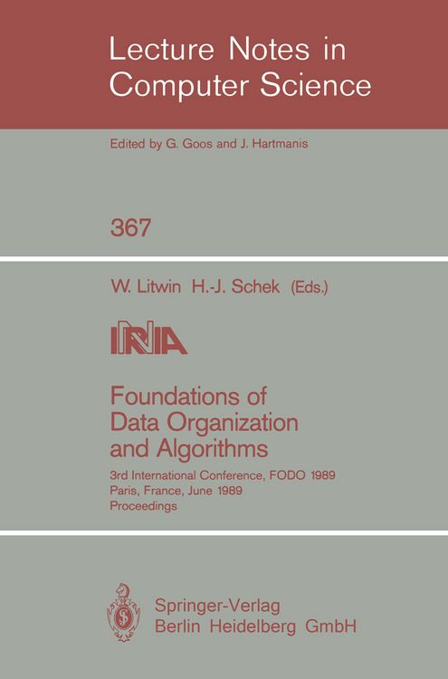 Produktbild: Foundations of Data Organization and Algorithms