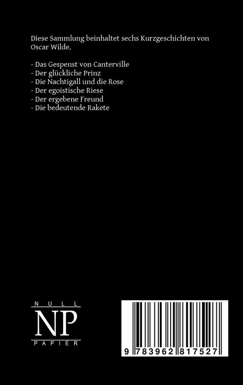 Produktbild: Das Gespenst von Canterville und f&uuml;nf andere Erz&auml;hlungen