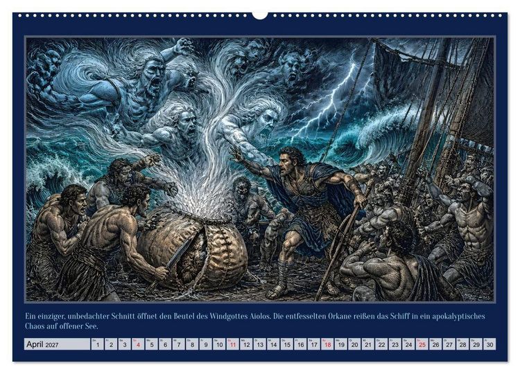 Produktbild: Gegen Sturm und G&ouml;tter: Die Heimkehr des Odysseus (Wandkalender 2027 DIN A2 quer), CALVENDO Monatskalender