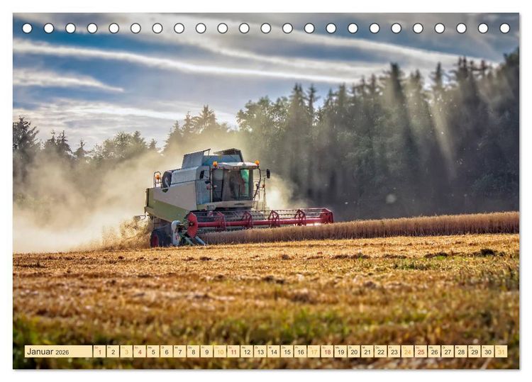 Produktbild: Giganten in der Landwirtschaft - M&auml;hdrescher (Tischkalender 2026 DIN A5 quer), CALVENDO Monatskalender