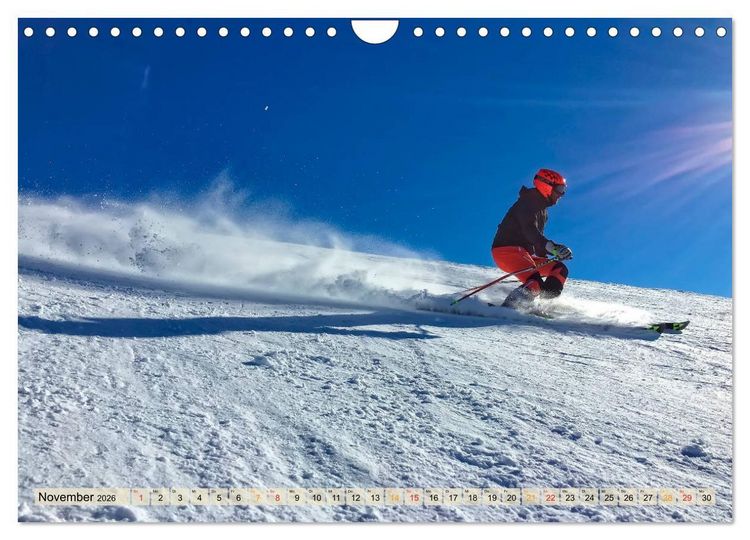 Produktbild: Skifahren - so sch&ouml;n (Wandkalender 2026 DIN A4 quer), CALVENDO Monatskalender