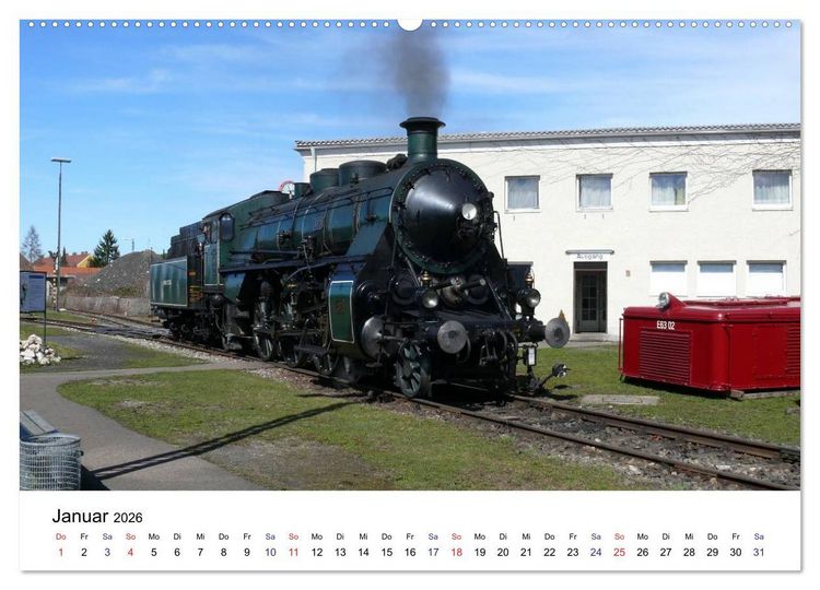 Produktbild: Feuer Wasser Kohle - Dampflokomotiven der Deutschen Reichsbahn (Wandkalender 2026 DIN A2 quer), CALVENDO Monatskalender