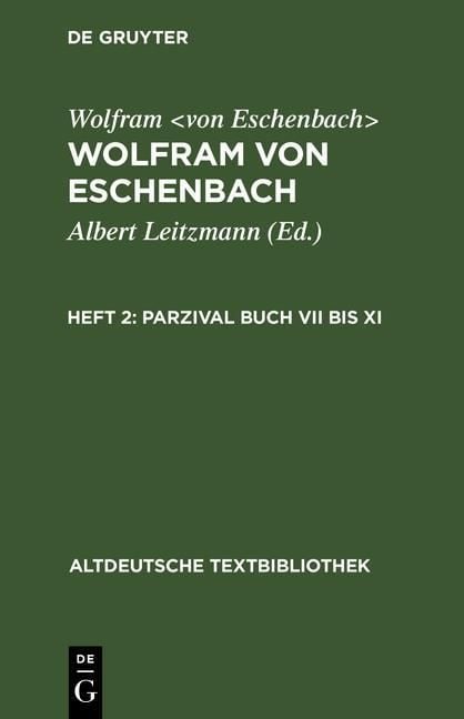 Produktbild: Parzival Buch VII bis XI