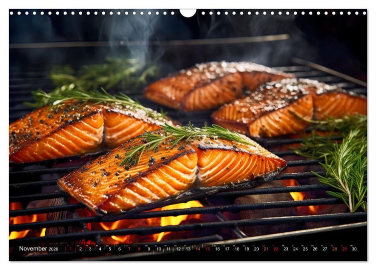 Produktbild: BBQ Feuerzauber - Grillkalender (Wandkalender 2026 DIN A3 quer), CALVENDO Monatskalender