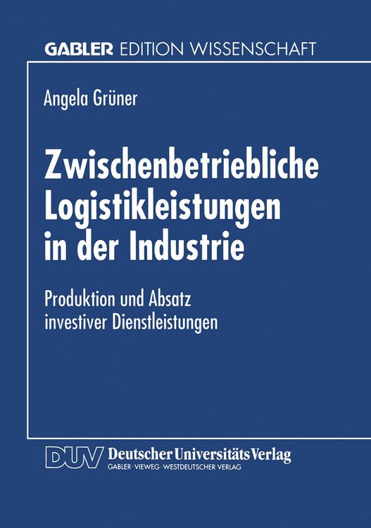 Produktbild: Zwischenbetriebliche Logistikleistungen in der Industrie