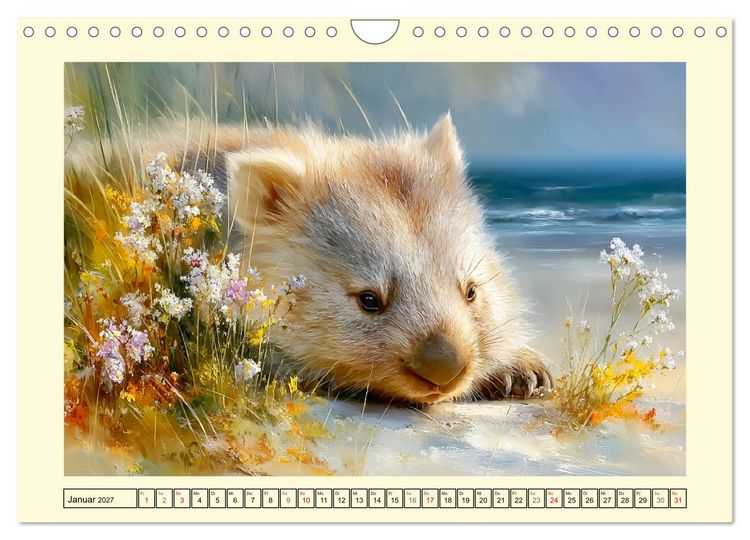 Produktbild: Wombats. Australiens liebenswerte Beuteltiere (Wandkalender 2027 DIN A4 quer), CALVENDO Monatskalender