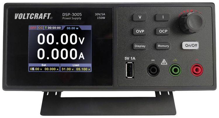 Produktbild: VOLTCRAFT DSP-3005 Labornetzger&auml;t, einstellbar 0 - 30 0 - 5 A 150 W USB 2.0 Stecker A fernsteuerbar Anzahl Ausg&auml;nge 1 x
