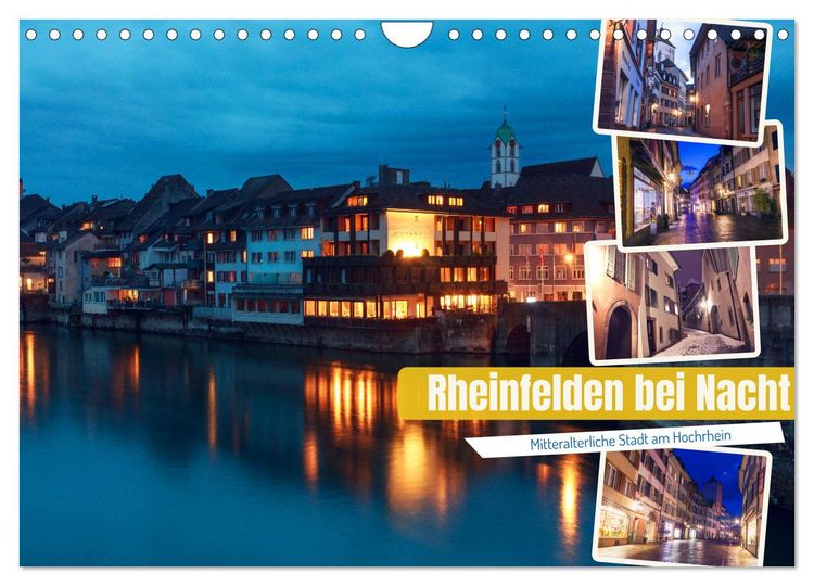 Produktbild: Rheinfelden bei Nacht (Wandkalender 2026 DIN A4 quer), CALVENDO Monatskalender