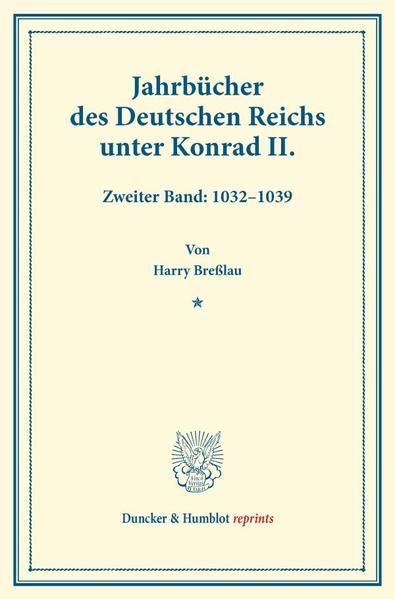 Produktbild: Jahrb&uuml;cher des Deutschen Reichs unter Konrad II.