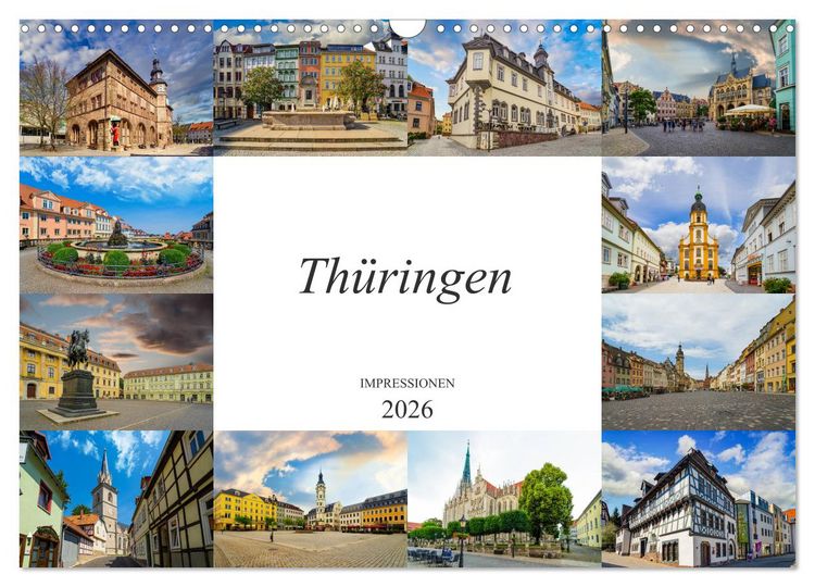 Produktbild: Th&uuml;ringen Impressionen (Wandkalender 2026 DIN A3 quer), CALVENDO Monatskalender