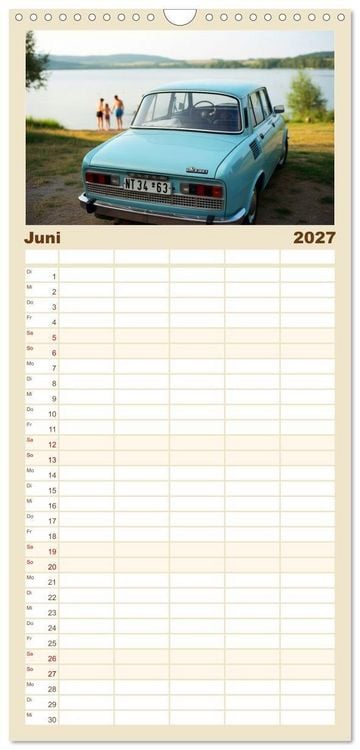 Produktbild: Familienplaner 2027 - Der Stolz vergangener Zeiten mit 5 Spalten (Wandkalender, 21 x 45 cm) CALVENDO