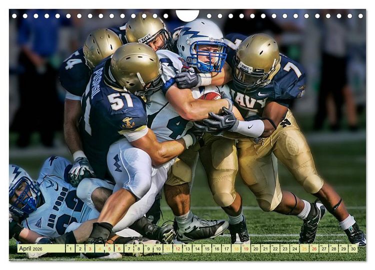 Produktbild: American Football - Taktik und Athletik (Wandkalender 2026 DIN A4 quer), CALVENDO Monatskalender
