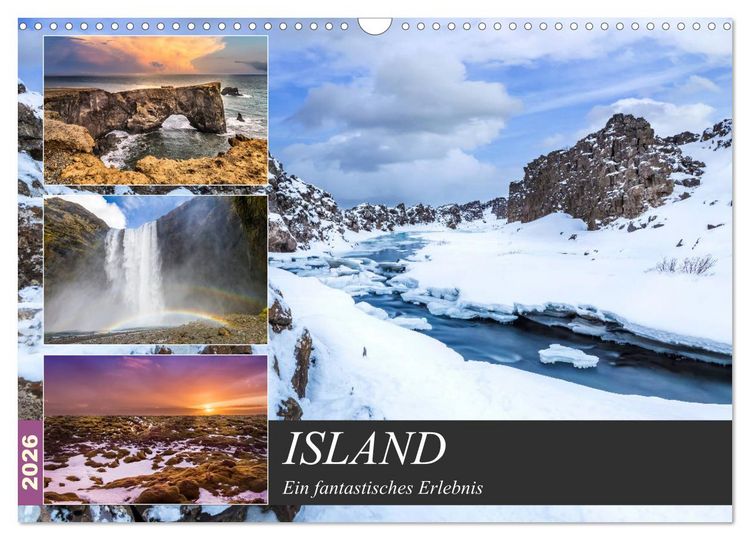 Produktbild: ISLAND Ein fantastisches Erlebnis (Wandkalender 2026 DIN A3 quer), CALVENDO Monatskalender