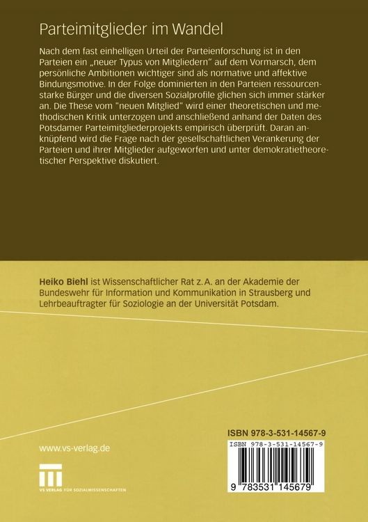Produktbild: Parteimitglieder im Wandel