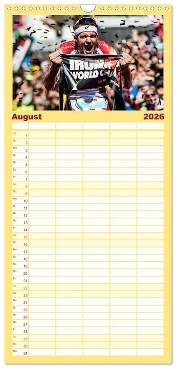 Produktbild: Familienplaner 2026 - TRIATHLON mit 5 Spalten (Wandkalender, 21 x 45 cm) CALVENDO