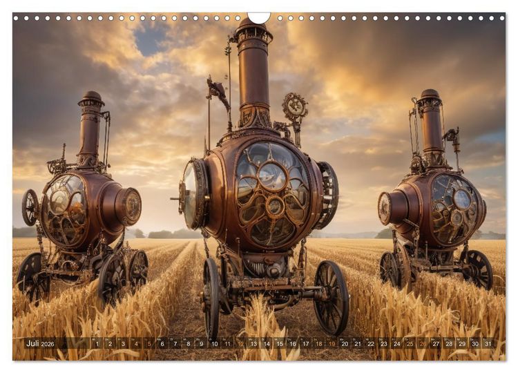 Produktbild: Steampunk Maschinen der Stra&szlig;e (Wandkalender 2026 DIN A3 quer), CALVENDO Monatskalender