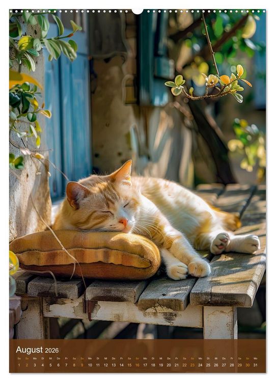 Produktbild: Kuschelkatzen - Fellnasen im Schlummerland (hochwertiger Premium Wandkalender 2026 DIN A2 hoch), Kunstdruck in Hochglanz