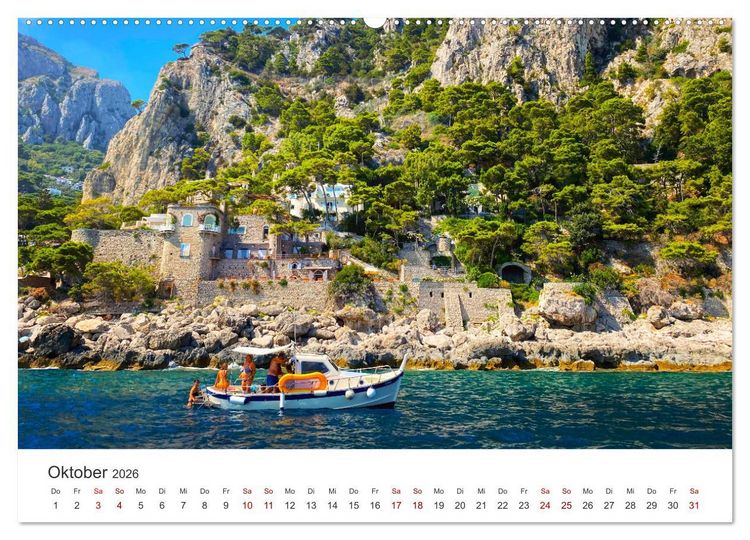 Produktbild: Capri - Im Golf von Neapel. (hochwertiger Premium Wandkalender 2026 DIN A2 quer), Kunstdruck in Hochglanz
