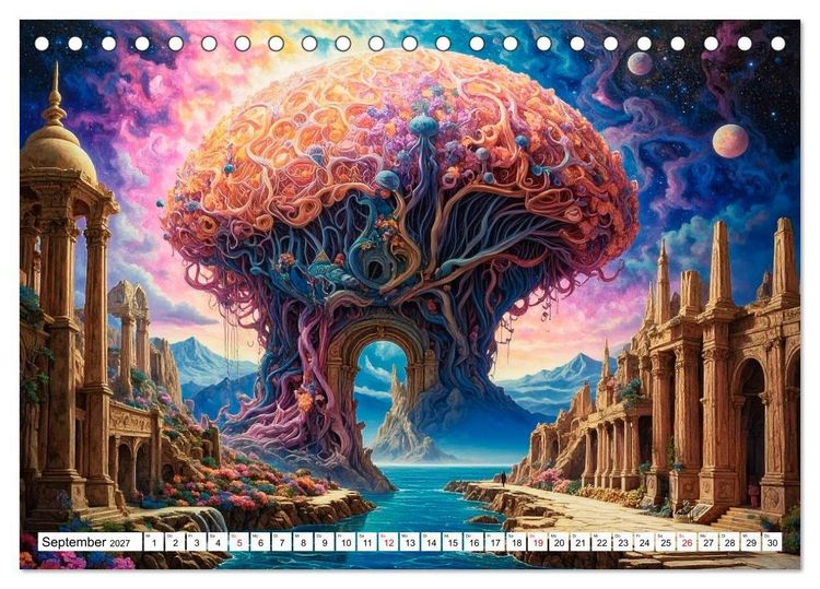 Produktbild: Mykologische Metamorphosen (Tischkalender 2027 DIN A5 quer), CALVENDO Monatskalender