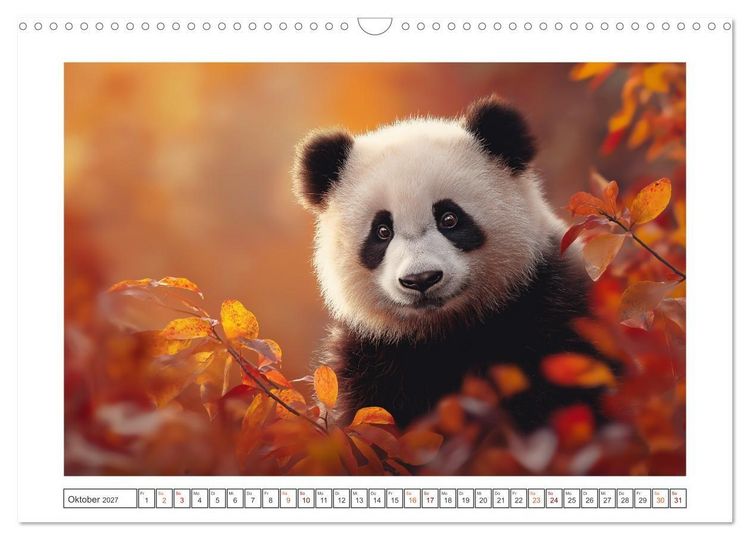 Produktbild: Panda Magie (Wandkalender 2027 DIN A3 quer), CALVENDO Monatskalender