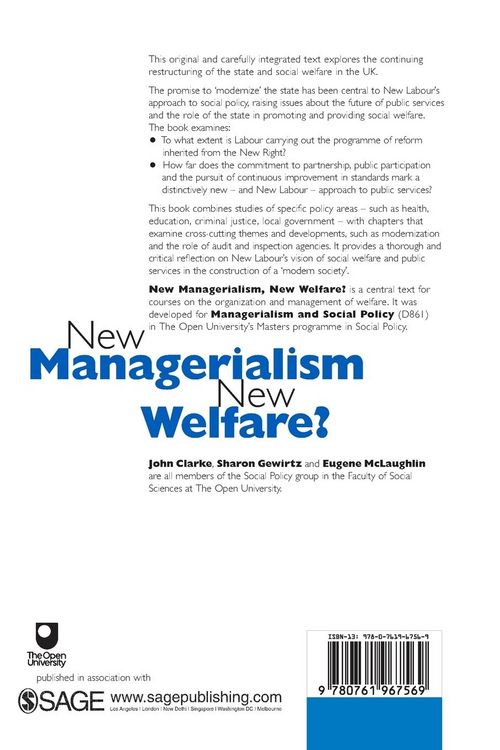 Produktbild: New Managerialism, New Welfare?