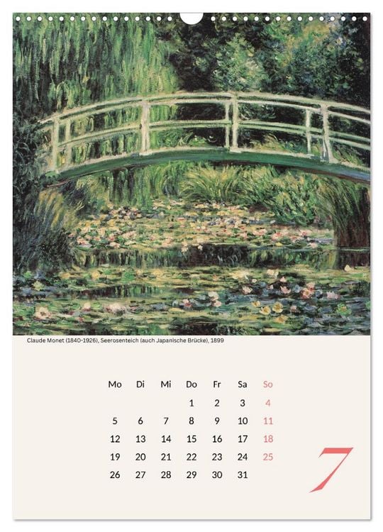Produktbild: Claude Monet Impressionen 2027 (Wandkalender 2027 DIN A3 hoch), CALVENDO Monatskalender