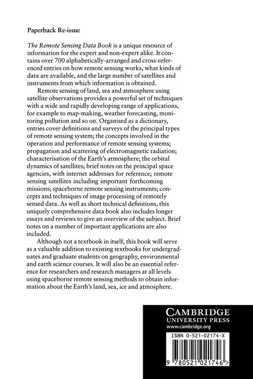 Produktbild: The Remote Sensing Data Book