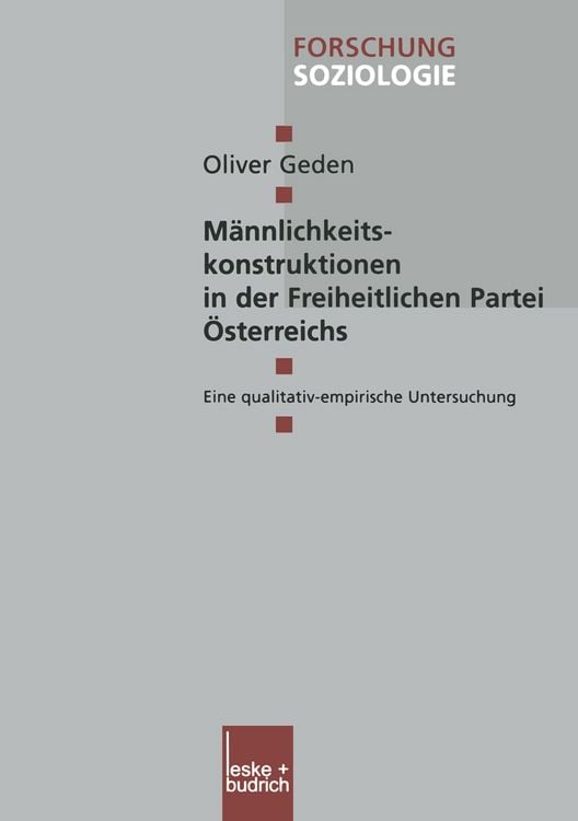 Produktbild: M&auml;nnlichkeitskonstruktionen in der Freiheitlichen Partei &Ouml;sterreichs