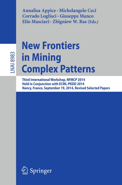Produktbild: New Frontiers in Mining Complex Patterns