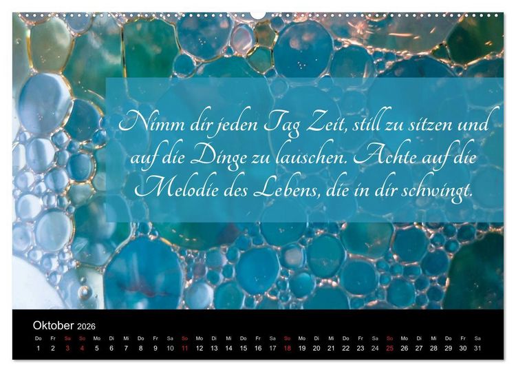 Produktbild: Mit Spr&uuml;chen und Weisheiten durch&acute;s Jahr (hochwertiger Premium Wandkalender 2026 DIN A2 quer), Kunstdruck in Hochglanz