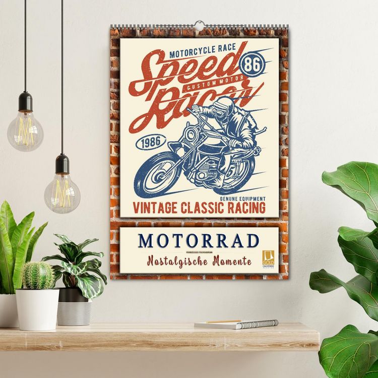 Produktbild: Motorrad - nostalgische Momente (Wandkalender 2026 DIN A2 hoch), CALVENDO Monatskalender