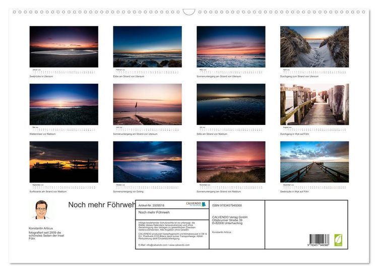 Produktbild: Noch mehr F&ouml;hrweh (Wandkalender 2026 DIN A2 quer), CALVENDO Monatskalender