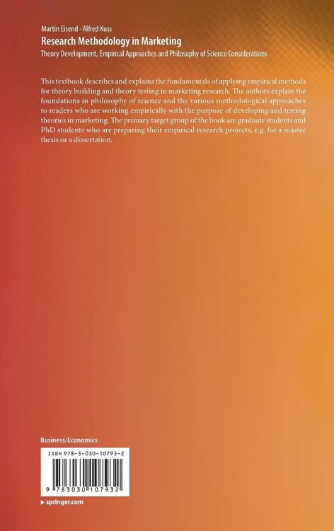 Produktbild: Research Methodology in Marketing