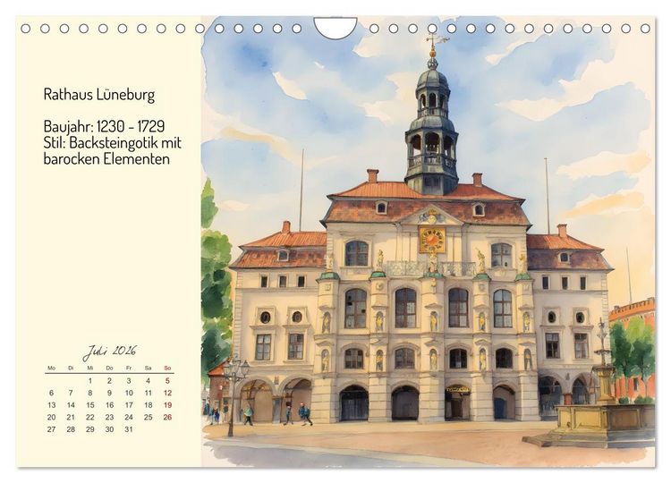 Produktbild: Prunkvolle deutsche Rath&auml;user (Wandkalender 2026 DIN A4 quer), CALVENDO Monatskalender