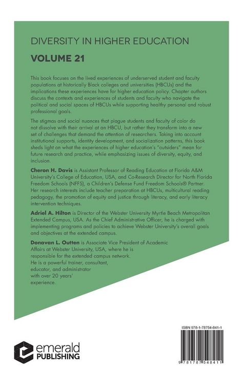 Produktbild: Underserved Populations at Historically Black Colleges and Universities