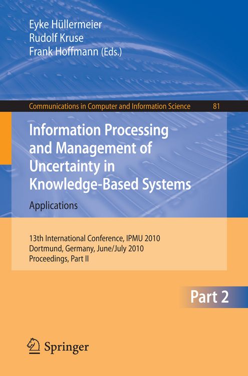 Produktbild: Information Processing and Management of Uncertainty in Knowledge-Based Systems
