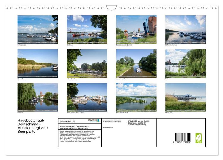 Produktbild: Hausbooturlaub Deutschland - Mecklenburgische Seenplatte (Wandkalender 2027 DIN A3 quer), CALVENDO Monatskalender