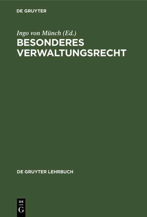Produktbild: Besonderes Verwaltungsrecht