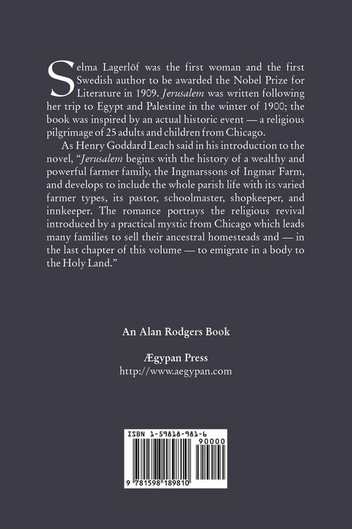 Produktbild: Jerusalem by Selma Lagerlof, Fiction, Historical, Action & Adventure, Fairy Tales, Folk Tales, Legends & Mythology