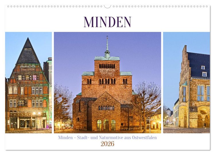 Produktbild: Minden &ndash; Stadt- und Naturmotive aus Ostwestfalen (Wandkalender 2026 DIN A2 quer), CALVENDO Monatskalender