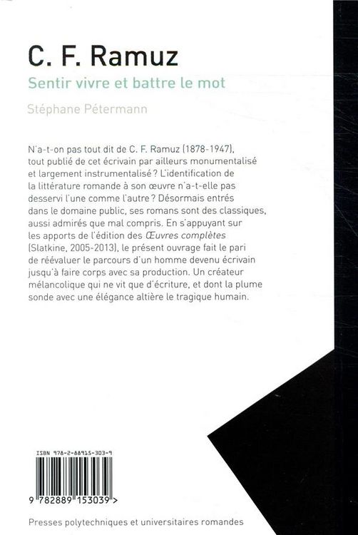 Produktbild: C.F. Ramuz : sentir vivre et battre le mot