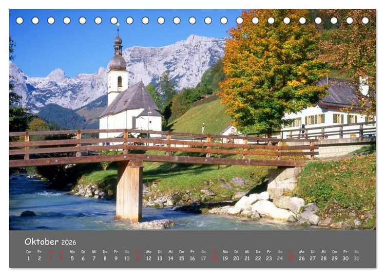 Produktbild: Zauberhaftes Berchtesgadener Land (Tischkalender 2026 DIN A5 quer), CALVENDO Monatskalender