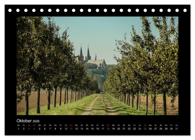 Produktbild: Sch&ouml;nes Kleve bei Tag und Nacht (Tischkalender 2026 DIN A5 quer), CALVENDO Monatskalender