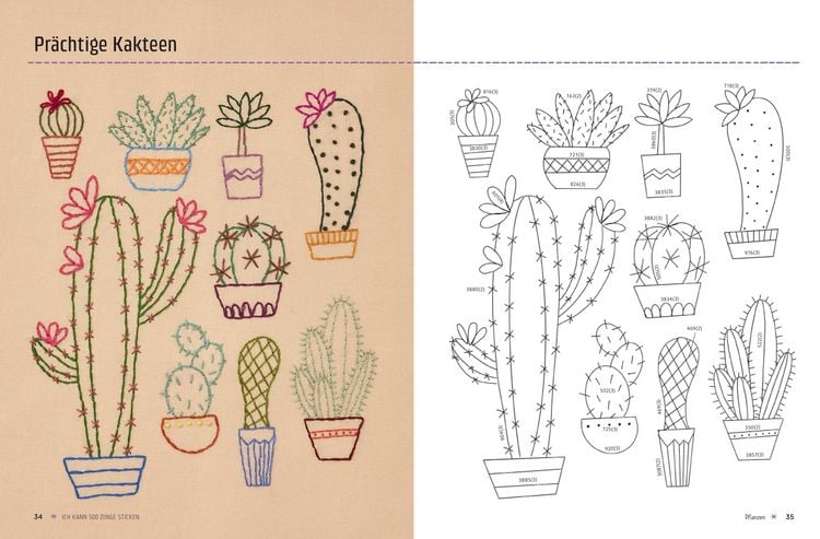 Produktbild: Ich kann 500 Dinge sticken. Witzige, s&uuml;&szlig;e, coole und freche Motive. Ganz einfach Schritt f&uuml;r Schritt nachzusticken. Blumen, Bl&uuml;ten, Bl&auml;tter, Tiere, Logos, Schriften, Schmuckelemente u.v.m. Ideal f&uuml;r Kinder und Anf&auml;nger