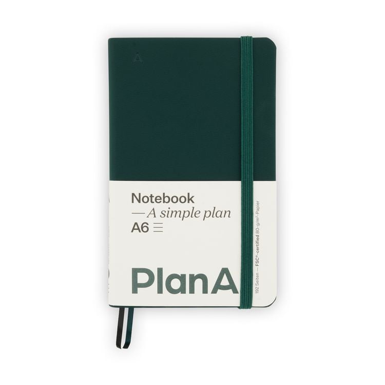 Produktbild: Notizbuch A6 Hardcover Moss Green Liniert, 192 Seiten