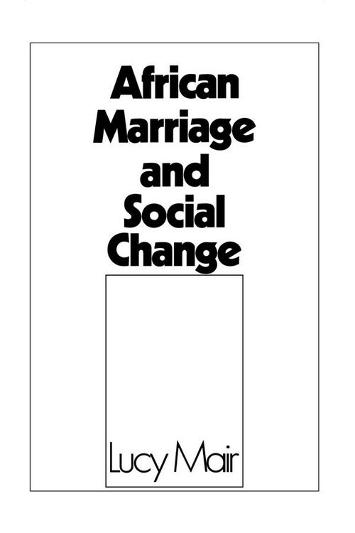 Produktbild: African Marriage and Social Change