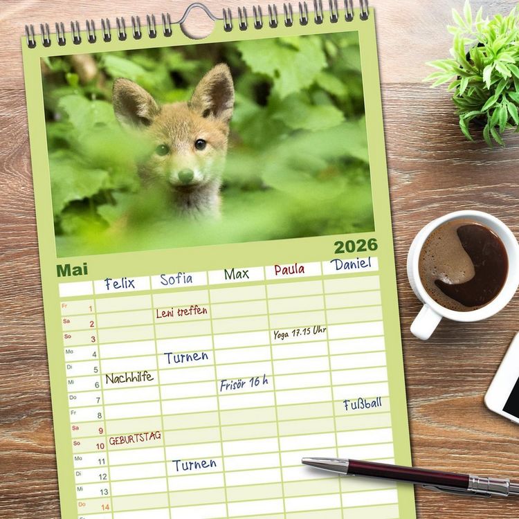 Produktbild: Familienplaner 2026 - Magie Heimische Natur mit 5 Spalten (Wandkalender, 21 x 45 cm) CALVENDO